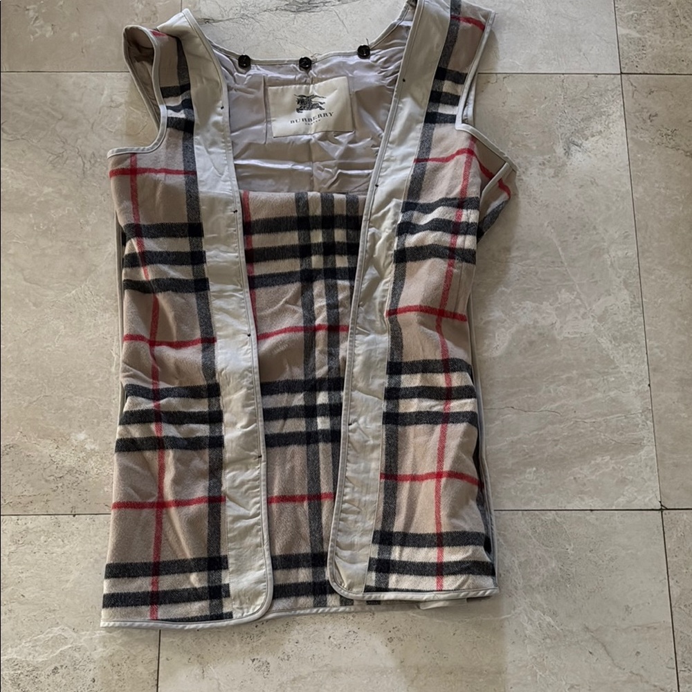 Burberry Pink Tan Fitted Sleeveless Tank Top